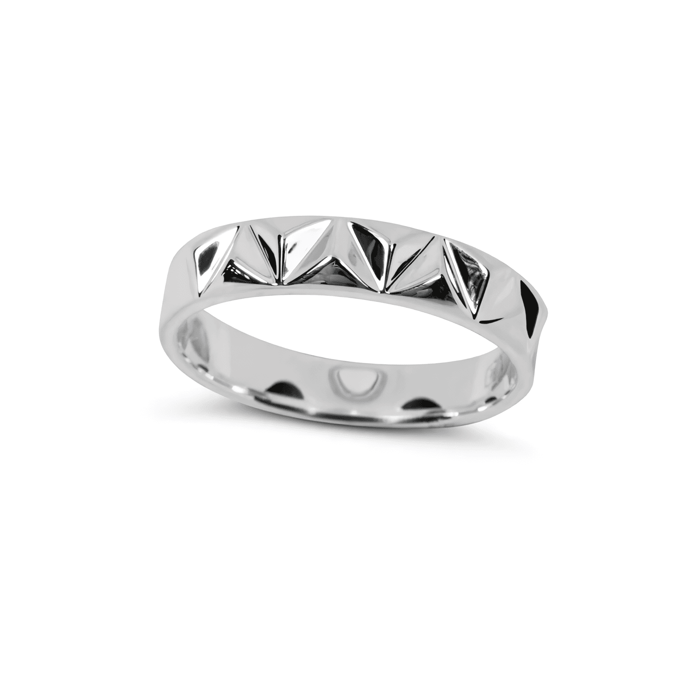 BAND RING PRONGS - SILVER 925