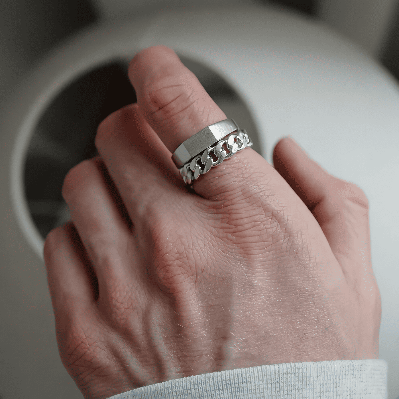 ELEGANT CHAIN RING- SILVER 925