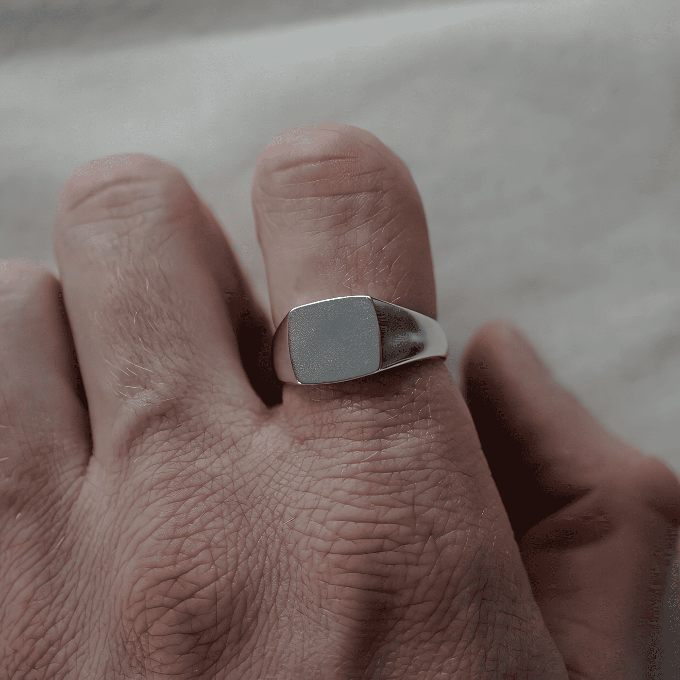 SILVER MATT RING - SILVER 925