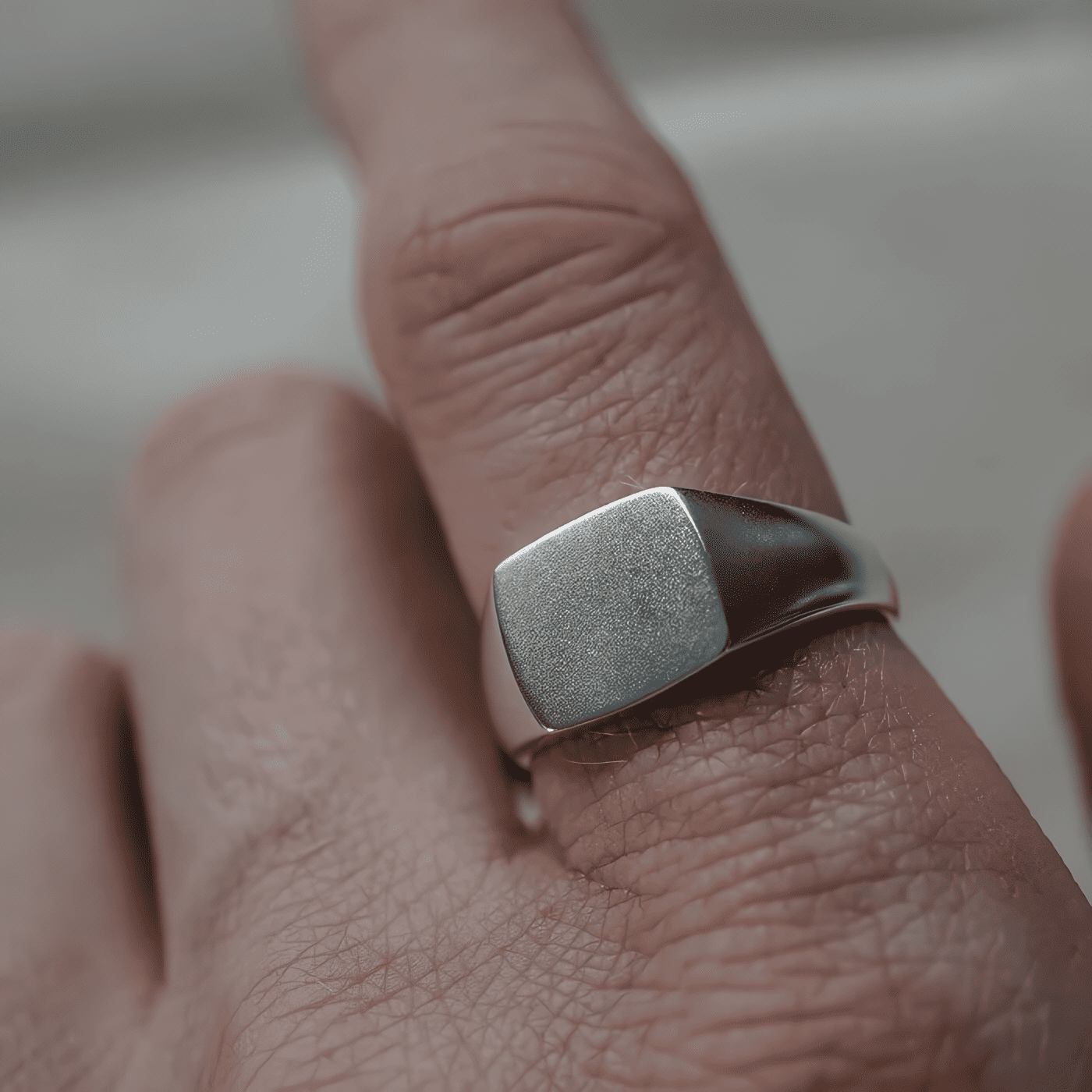 SILVER MATT RING - SILVER 925