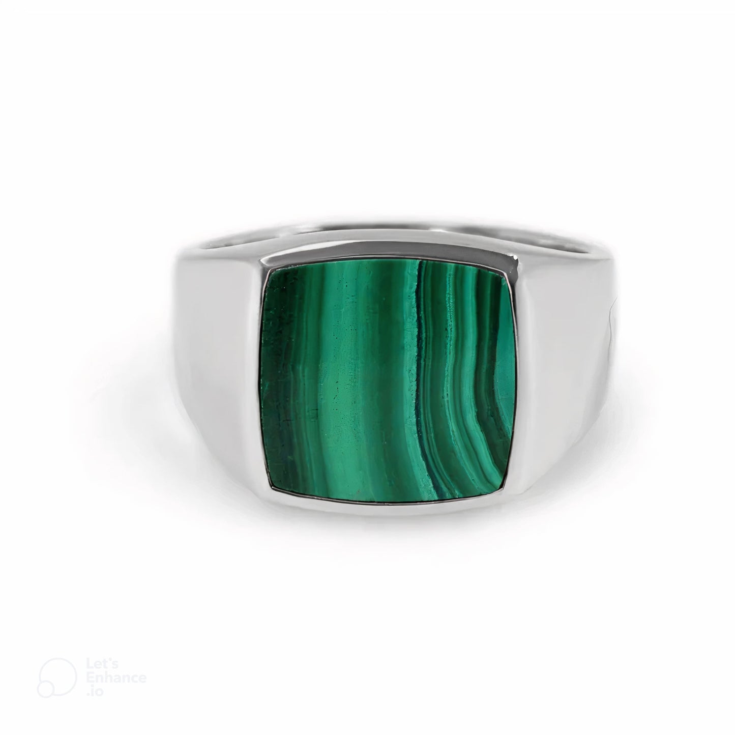 SIGNAT RING MALACHITE STONE GREEN - SILVER 925