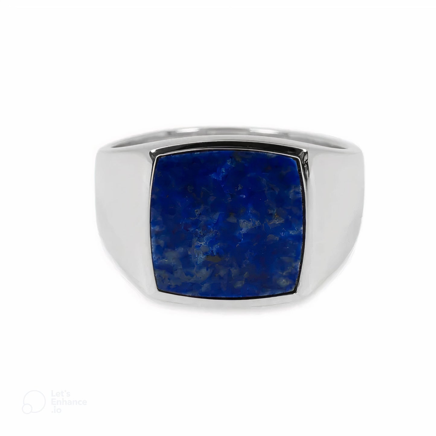 SIGNET RING LAPIS LAZULI STONE - STERLING SILVER 925