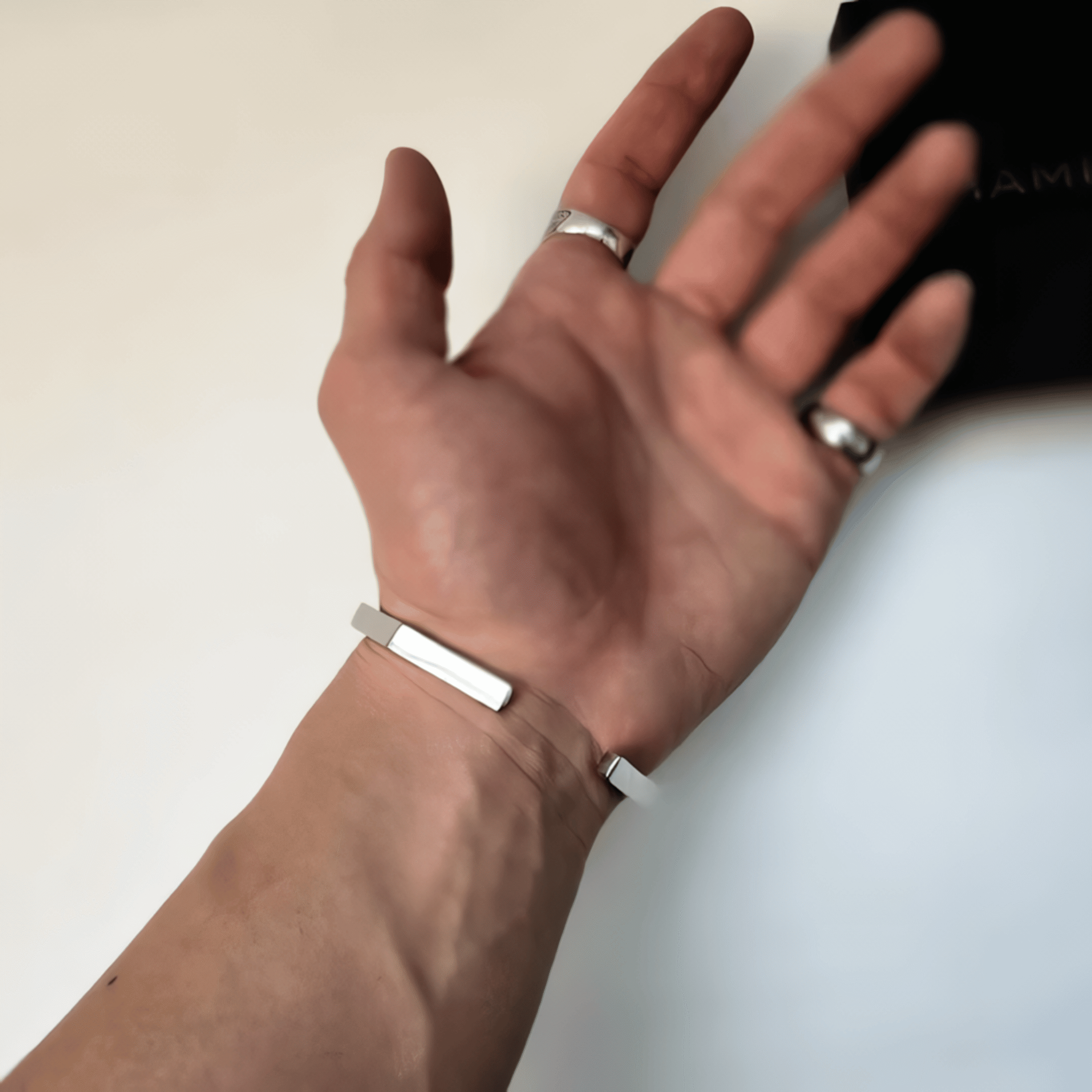 Hexagon Bangle Stainless Steel