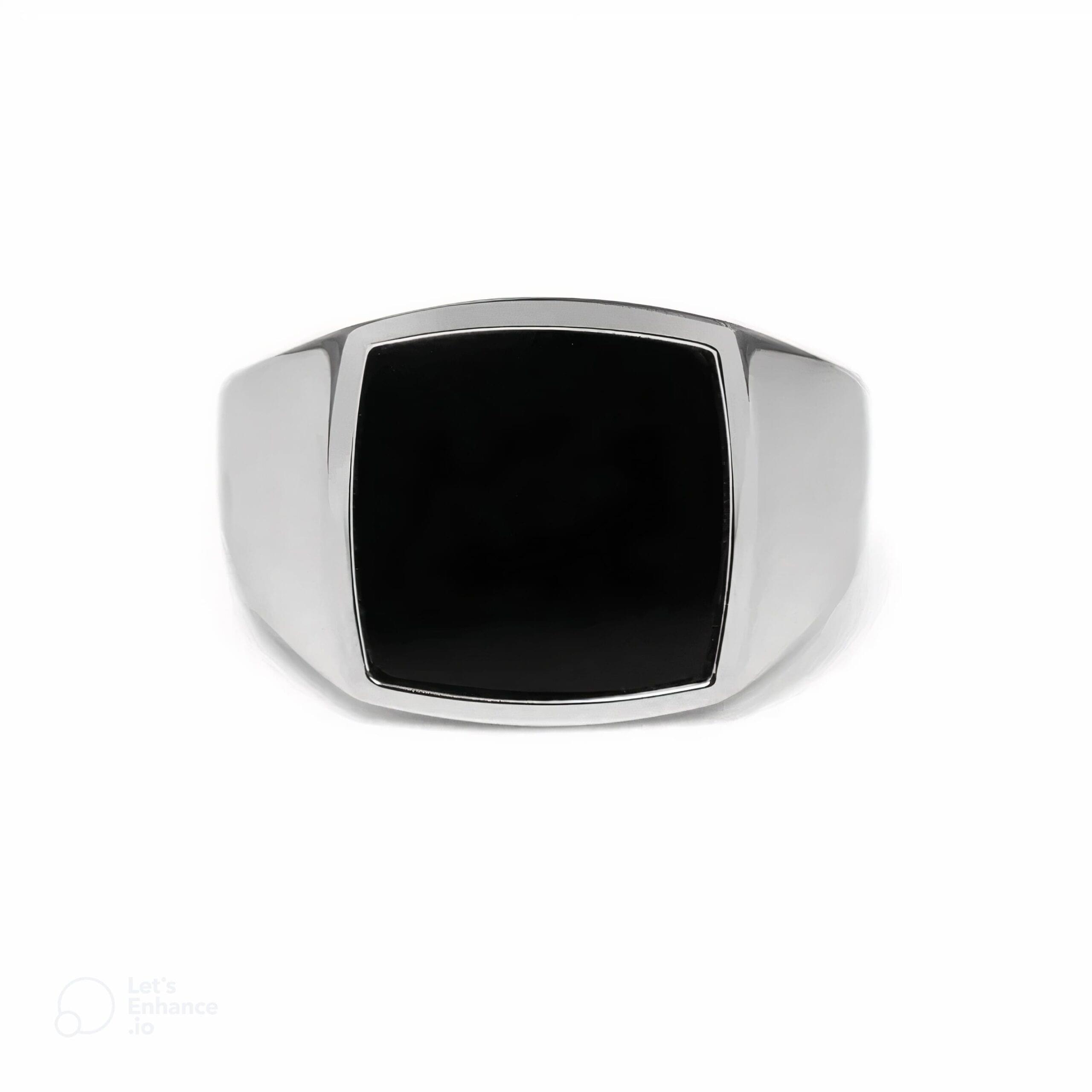 Black Elegant Stone Ring