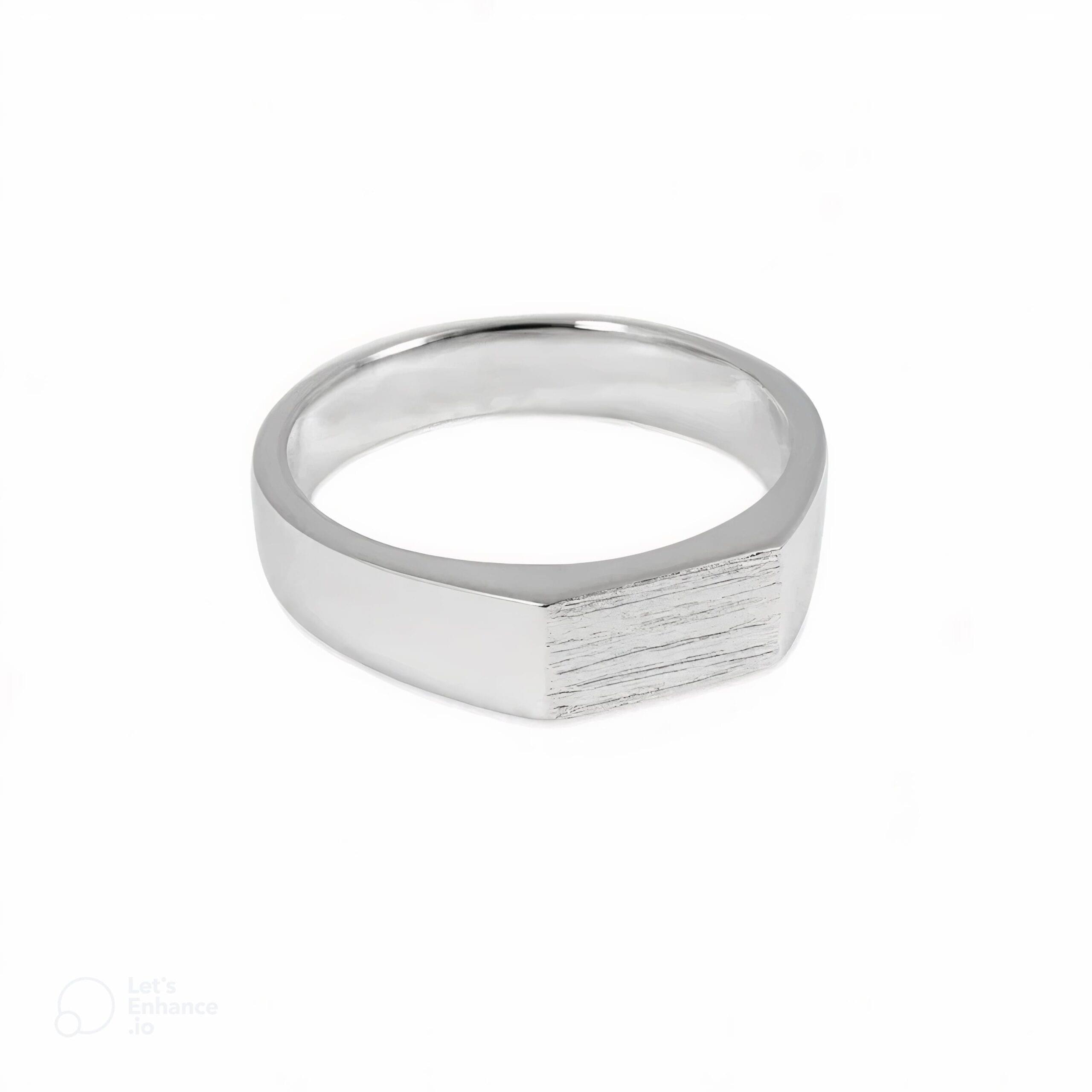 Slim Raw Style Silver Ring