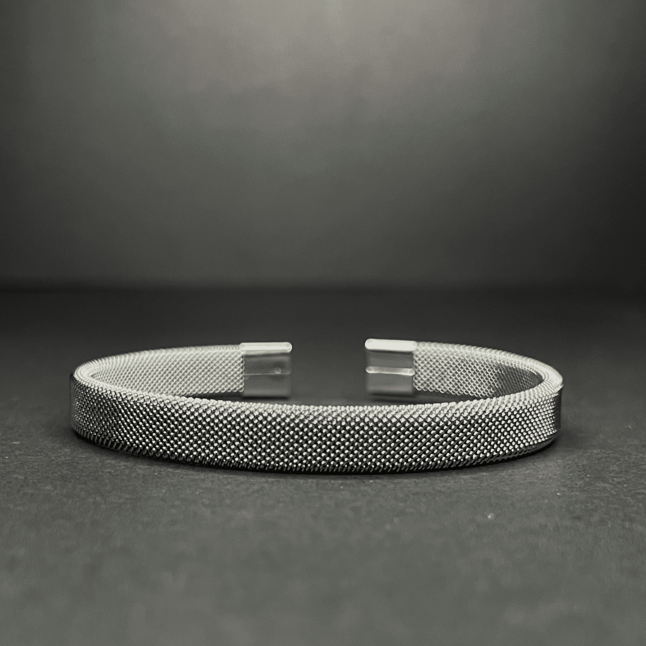 Silver Noir Bangle - Pure Stainless Steel