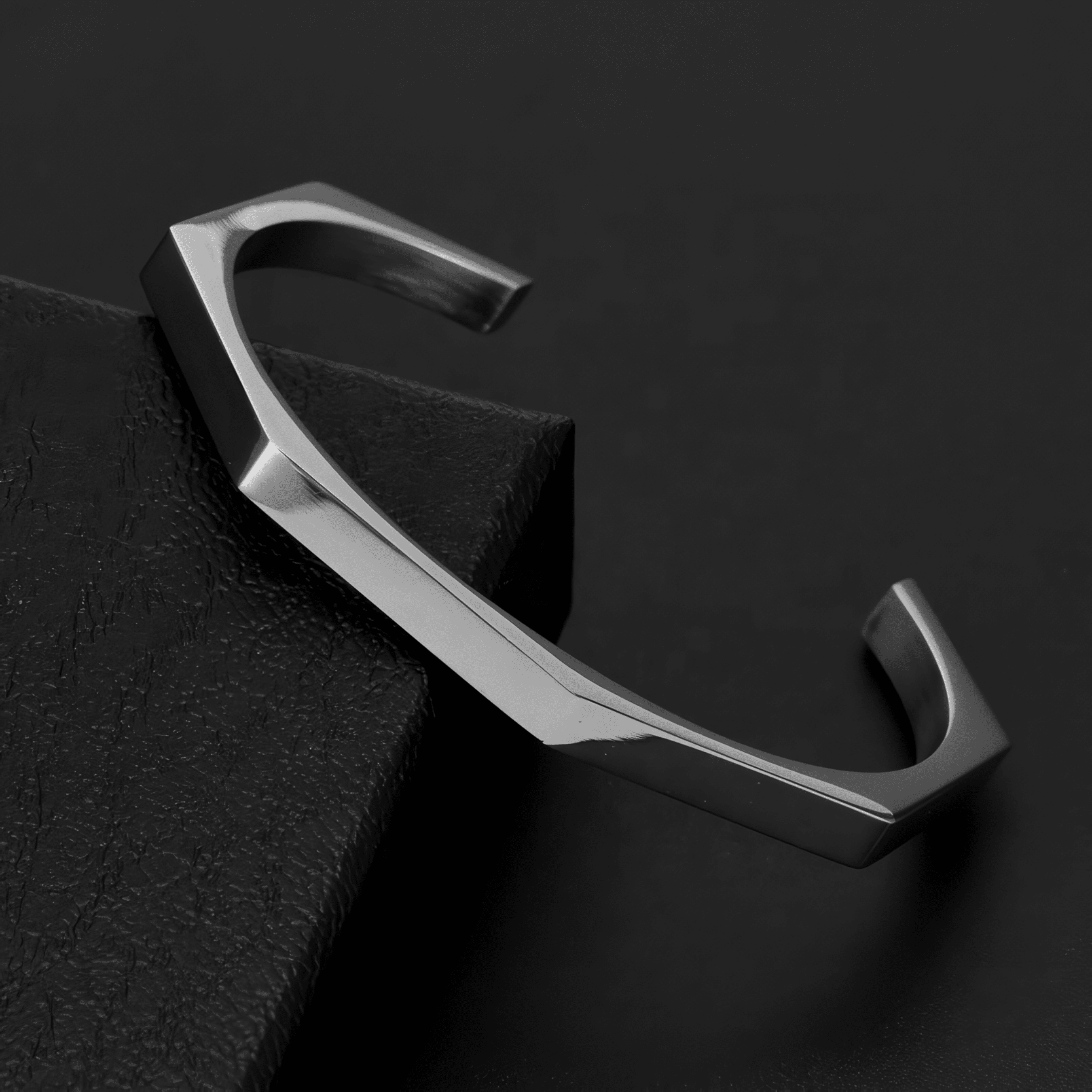 Hexagon Bangle Stainless Steel